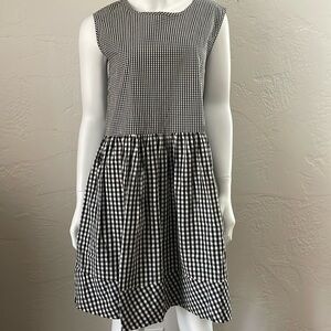 Madewell Black and White Gingham Dress